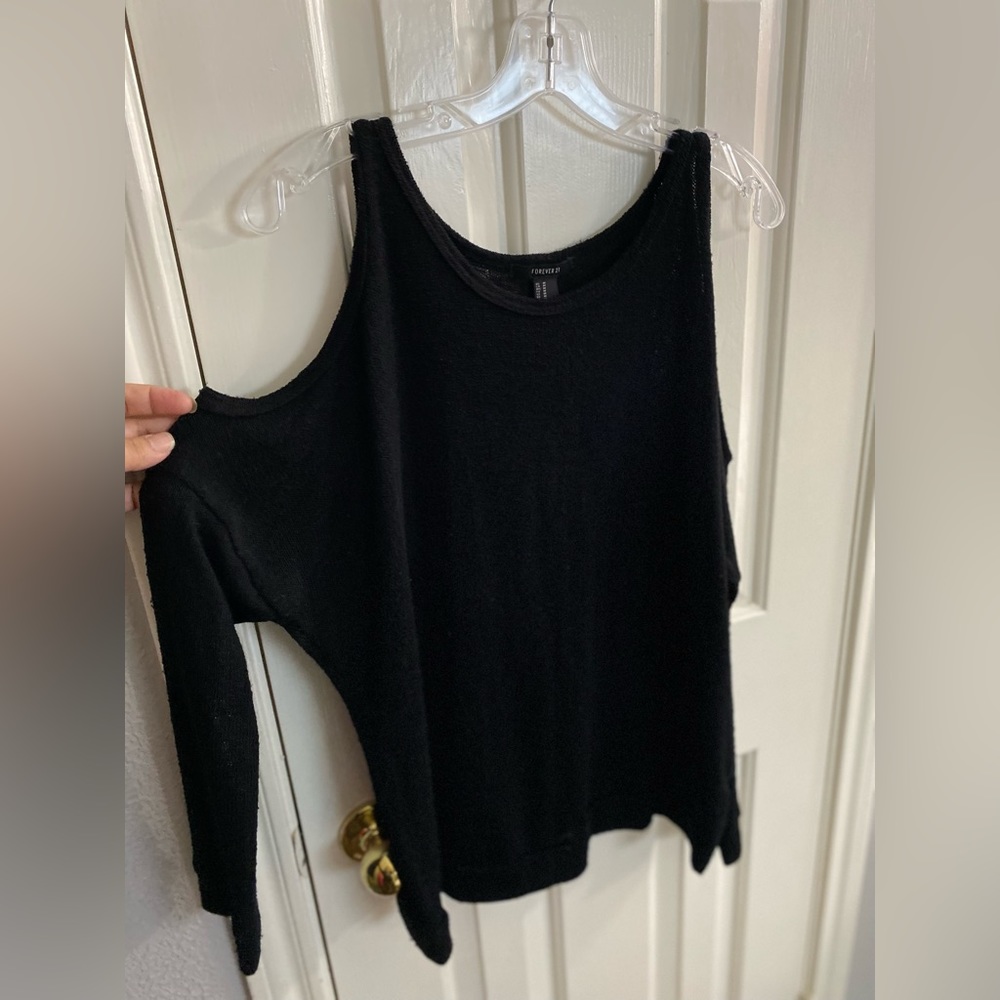 F21 Black Cold Shoulder Sweater MUST BUNDLE